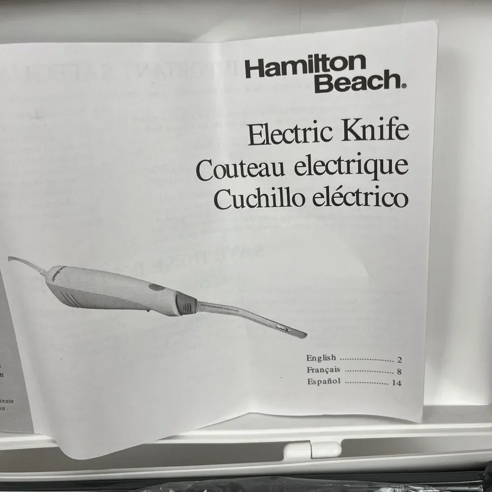 Hamilton Beach Electric Knife Set Carving Kit and Hard Case 74375Z
